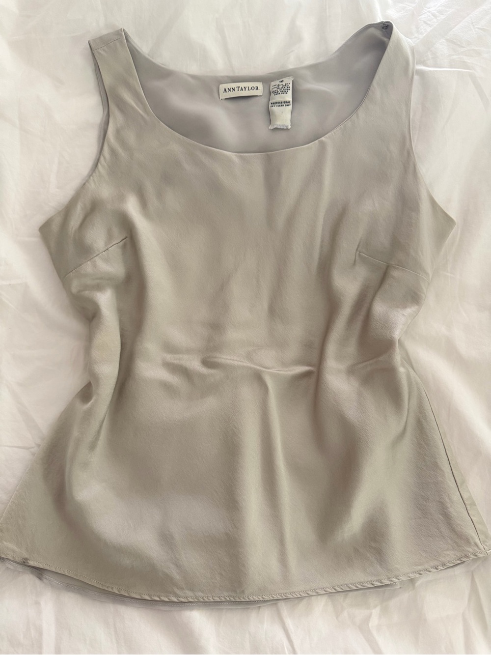 Vintage Ann Taylor Silk Scoop Neck Tank Top